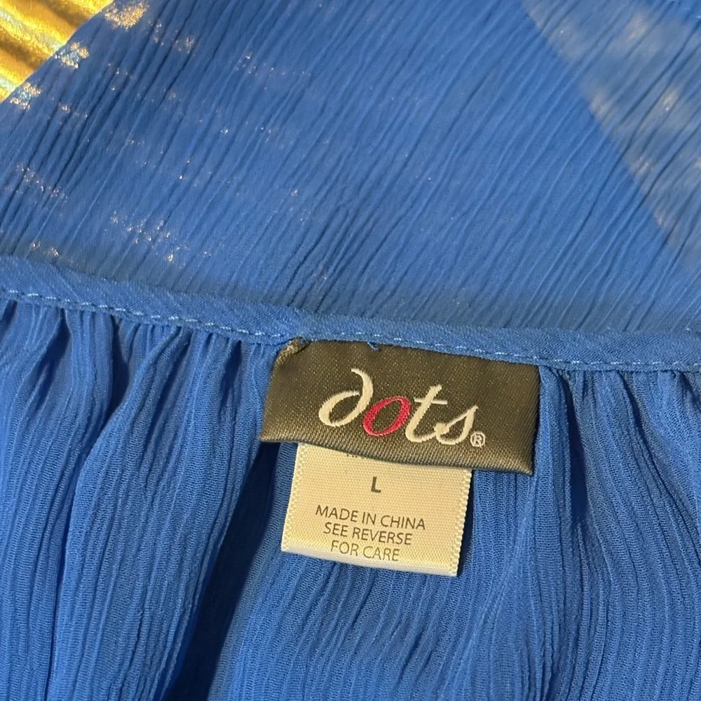 Royal Blue Cropped Blouse - Picture 4 of 5